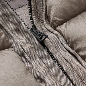 Venta al por mayor de OEM logotipo personalizado impreso liso burbuja abrigo de los hombres con capucha acolchada chaqueta de invierno | Nueva moda brillante transpirable - Product Image 5