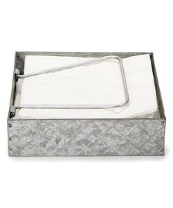 Servilletero de Metal galvanizado de alta calidad Soporte de tejido único Vajilla desechable de vajilla de larga duración - Product Image 1