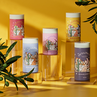 Pot en Verre avec Fenêtre Rose Inviolable sur Mesure 90 180 200 250ml, Résistant aux Enfants, Hermétique pour Gommes, Fleurs et Herbes