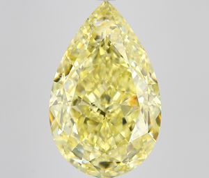 Diamante suelto natural de 13,31 quilates de corte de pera amarilla elegante VVS2 claridad para pulido EX certificado y simetría para la fabricación de joyas - Product Image 1