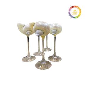 Coastal Bar Drink <b>Glass</b> Seashell Cup For Events Seashell <b>Goblet</b> for Tropical Party Coastal Wedding Table Bar Drink <b>Glass</b> - Product Image 4