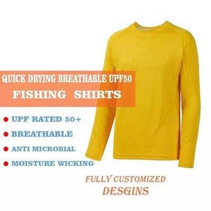 Jersey de pesca de secado rápido de manga larga para hombre, camisetas de protección UV personalizadas UPF 50 +, ropa deportiva transpirable, sublimación, patrón sólido - Product Image 6