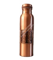 Bouteilles en cuivre martelé sur mesure, 100 % cuivre, 950 ml, double paroi, écologiques, avec paille, pour les magasins de produits santé