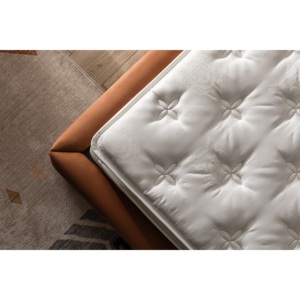 Muebles Modernos para el Hogar, Colchón Ortopédico Hipoalergénico de 30 cm con 5 Zonas de Muelles Ensacados, Cama de Tela Tejida para Dormitorio y Hoteles - Product Image 6