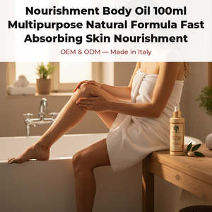 Huile Corporelle Nourrissante 100ml Formule Naturelle Huile Végétale Multi-Usages Absorption Rapide Nourrissant la Peau OEM Marque Privée Italie - Product Image 2