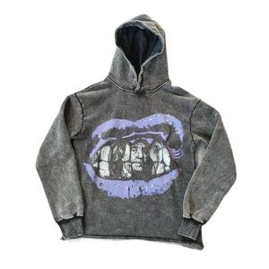Alta calidad de gran tamaño de peso pesado recortado Drop Shoulder Box Hoodie Print Cut Edge Custom Raw Hem Hoodie para hombres - Product Image 3