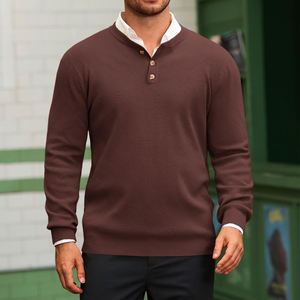 Nouveau modèle de chandails tricotés pour hommes pulls à la mode pour l'hiver vêtements décontractés chauds chandails légers pour hommes - Product Image 3