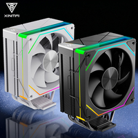Refroidisseur d'air pour CPU XINMAI OEM ODM, 4 caloducs, ventilateur PWM 120 mm, affichage numérique ARGB, logo personnalisé, refroidisseur PC pour la vente en gros