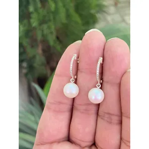 Pendientes de Plata 925 con Perlas, Accesorio de Joyería Elegante y Lujoso - Product Image 3