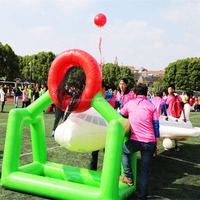 Jeu de construction d'équipe de jeu d'usine gonflable jeu de sport amusant en plein air pour adultes et enfants