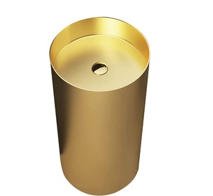 Fregaderos Redondos Modernos de Latón Color Cobre en Oferta para Baños, Cocinas, Hoteles y Restaurantes, Fregaderos de Cocina con el Último Diseño - Product Image 4