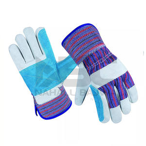 Guantes DE SEGURIDAD antideslizantes de fabricante Guantes de trabajo de cuero dividido con palma reforzada - Product Image 5