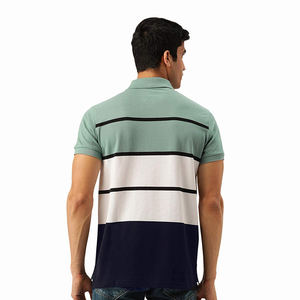 Camisas Polo para Hombre al por Mayor, Hechas en Algodón, a Rayas, con Cuello Camisero, Camisas Polo de Golf con Logotipo Bordado Personalizado - Product Image 2