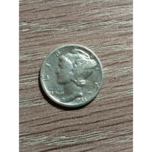 Moneda de 1943 D Mercury Dime con grieta en el reverso y error de texto, moneda única para coleccionistas y contadores y clasificadores de monedas - Product Image 2
