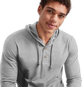 Vente en gros directe d'usine T-shirts à capuche peignés 100% coton personnalisés de haute qualité pour hommes Logo personnalisé à séchage rapide - Product Image 1