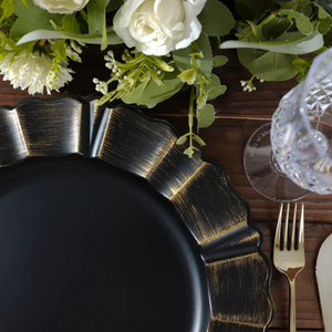 <b>Black</b> Charger Plate <b>Dinner</b> Charger Plates Place Mats Table Setting Plate Wholesale Hotel Restaurant Supplies in Low Price - Product Image 6