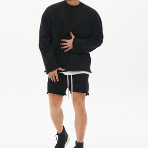 Custom Logo Men Sweatshirts Hoodies <b>Short</b> <b>Pants</b> 2 Piece Set Training Wear <b>Sweat</b> Suits Workout <b>Short</b> Sets for Men - Product Image 4