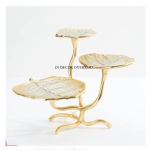 ฐานตั้งเค้กโลหะสำหรับนักออกแบบลายดอกลิลลี่ชุบทองขัดเงาขัดเงาสีเงินเกรดสูง - Product Image 4