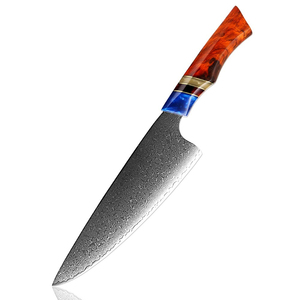 Cuchillo de Chef japonés profesional Damasco, mango de madera de acero VG-10, apto para lavavajillas, fabricante de herramientas de cocina de Pakistán - Product Image 1