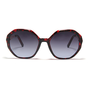 Gafas <span class=keywords><strong>de</strong></span> Sol Hexagonales Extra Grandes <span class=keywords><strong>de</strong></span> Alta Calidad con Montura Estampada y Patillas Metálicas <span class=keywords><strong>a</strong></span> <span class=keywords><strong>Cuadros</strong></span>, Precio Razonable, Logotipo Personalizado - Product Image 5