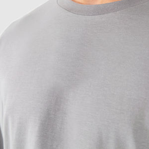 T-shirt surdimensionné respirant en jersey de hip-hop pour homme, poids lourd, 220 GSM, de haute qualité, personnalisable, en gros, t-shirt vierge, taille plus - Product Image 4