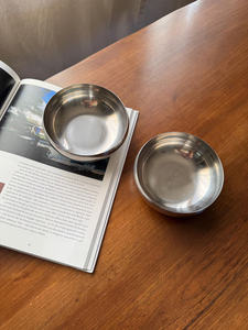 Textured Stainless Steel Raised Bowl For Stylish Dining Display - Product Image 4