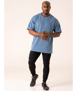T-shirts pour hommes en gros, OEM, surdimensionnés, grammage lourd, 100% coton, t-shirts à épaules tombantes, broderie, usine de t-shirts - Product Image 4