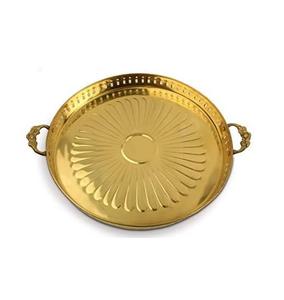 Bandeja de Servir Ovalada de Latón Grabada, Plato para Servir, Vajilla y Artículos de Mesa, Artículo Decorativo para Regalo, Tamaño - Product Image 2