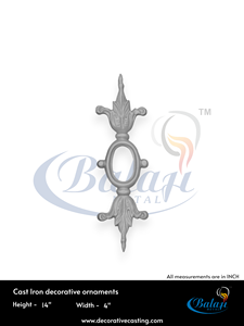 Embouts de clôture en fonte traitée thermiquement, résistants à la rouille, lances, panneaux de sécurité ornementaux pour portail et treillis, 14H 4W, en vrac - Product Image 2