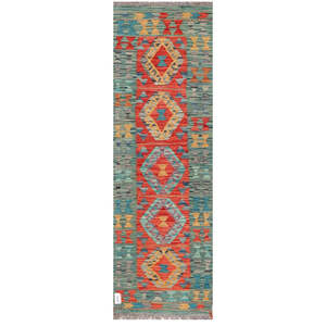 Alfombra Kilim de Maimana, Afganistán, 182 x 57 cm, Alfombras y Juegos de Alfombras - Product Image 1