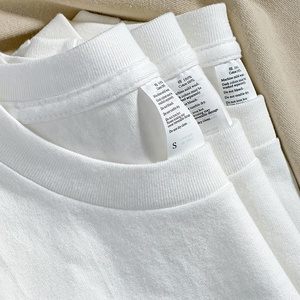 เสื้อยืดผ้าฝ้ายสีขาวล้วนสำหรับชายและหญิงเสื้อยืดสี100% แบบสั่งทำ - Product Image 4