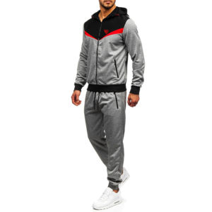 Venta al por mayor personalizado 100% poliéster hombres ropa deportiva transpirable cremallera completa manga larga invierno chándal conjuntos de talla grande - Product Image 4