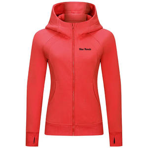 Femmes nouveauté à manches longues polaire à capuche épais chaud respirant Fitness Yoga Gym entraînement porter séchage rapide avec motif imprimé - Product Image 6