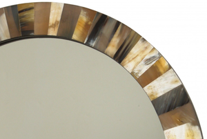 กรอบกระจกติดผนังฮอร์นธรรมชาติที่ทันสมัยทำด้วยมือสีน้ำตาลดำสำหรับงานแต่งงานบ้านสำนักงานทางเดินกรูมมิ่งพื้นที่ร้านอาหาร - Product Image 4