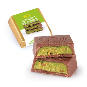 Chocolate de Dubái de Buena Calidad con Pistacho al por Mayor, Chocolate Relleno de Mermelada de Pistacho Estilo Dubái - Product Image 4