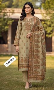 Ssumaira ชุดเดรสปักลาย anarkali Pashmina 3ชิ้นสำหรับฤดูหนาว - Product Image 3