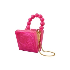 Handcrafted Designer Newly Arrival Evening Bridal Ladies Clutch Cum Sling Bag | Handmade Resin Clutch Bag - Product Image 2