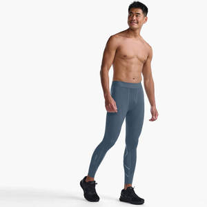 Pantalon de gymnastique à compression en coton élasthanne/polyester pour hommes Nouveau design Leggings de fitness personnalisés tricotés pour la course à pied - Product Image 3