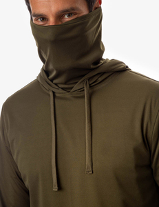 Sudadera con capucha minimalista de cuello alto para hombre, ropa de calle lisa de gran tamaño, ropa cálida de invierno, sudaderas con capucha para hombre simples y geniales - Product Image 5