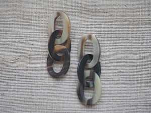 Bijoux en corne de vache, bijoux en corne de buffle, boucles d'oreilles en corne véritable - écologiques, fabriquées à la main - Product Image 2