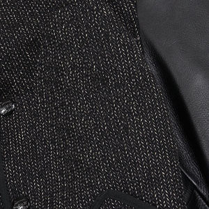 Chaqueta universitaria de invierno con soporte para hombre hecha a medida de alta calidad, nueva chaqueta de lona con letras a la moda, venta al por mayor, Varsity en blanco - Product Image 5