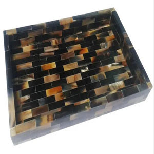 Plateau en bois d'acacia de meilleure qualité avec poignée en corne, utilisation dans les fabricants et les revendeurs de corne de restaurant d'hôtel à domicile - Product Image 6