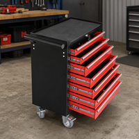 Armoire à outils mobile industrielle à 7 tiroirs avec serrure à clé, chariot de rangement d'atelier en acier robuste, personnalisable OEM ODM