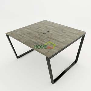 HBTC012 - Bureau en cluster 2 pièces au design contemporain, concept trapèze, 120x120, assemblage requis - Product Image 2