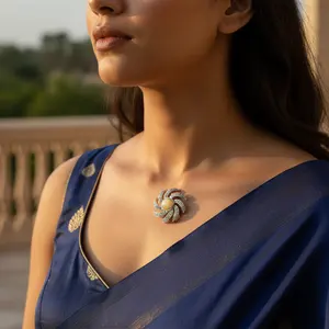 Anillo de Plata 925 con Flor y Piedra Preciosa Amarilla para Mujer, Elegante Accesorio de Joyería - Product Image 2