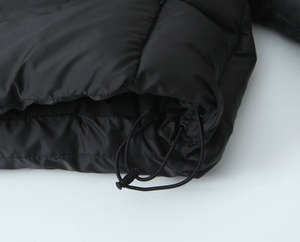 Veste bomber matelassée en nylon à col montant avec doublure en laine, imperméable, décontractée, tendance, pour femmes, pour l'hiver - Product Image 5