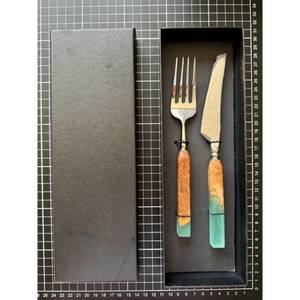 Ensemble de couverts luxueux en résine en acier inoxydable poli miroir parfait pour les événements de mariage à manger utilisation supérieure - Product Image 4