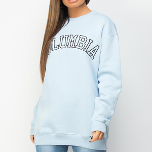 Sudadera Extra Grande para Mujer, Estilo Urbano, Cuello Redondo, Estampado Personalizado en la Parte Delantera, Hombros Caídos, Estilo Informal, OEM - Product Image 1