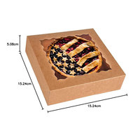 Bolsa de Papel con Fondo Cuadrado de Material Reciclado Ecológico de Primera Calidad, Caja para Panadería de Nuevo Diseño, Laminación Brillante, Recubrimiento UV Mate