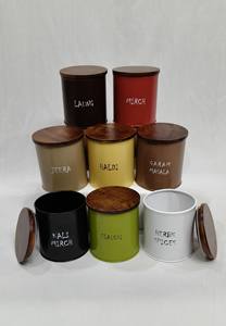 Recipiente metálico multiusos con acabado de recubrimiento en polvo y conservación de frescura para el almacenamiento de especias en la cocina. - Product Image 6